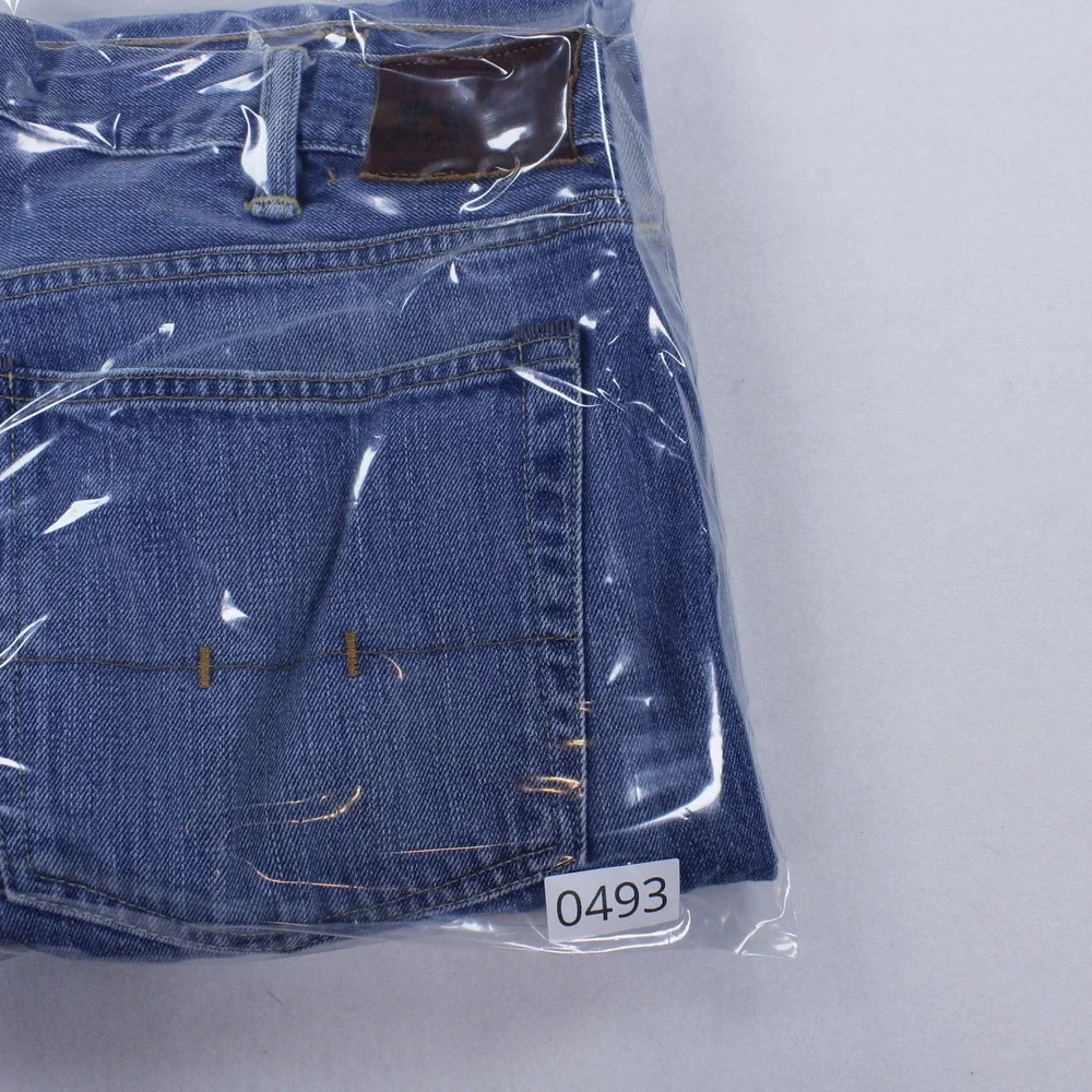 Polo Ralph Lauren 867 Classic Fit Jeans Mens 38x32 Medium Wash Distressed Hem